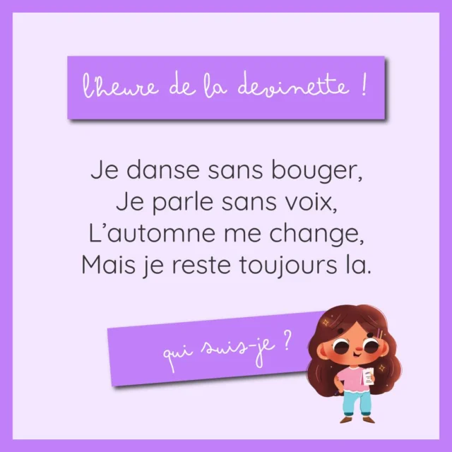 Pour vous, et pour vous enfants évidemment. Alors votre réponse ??? #devinette